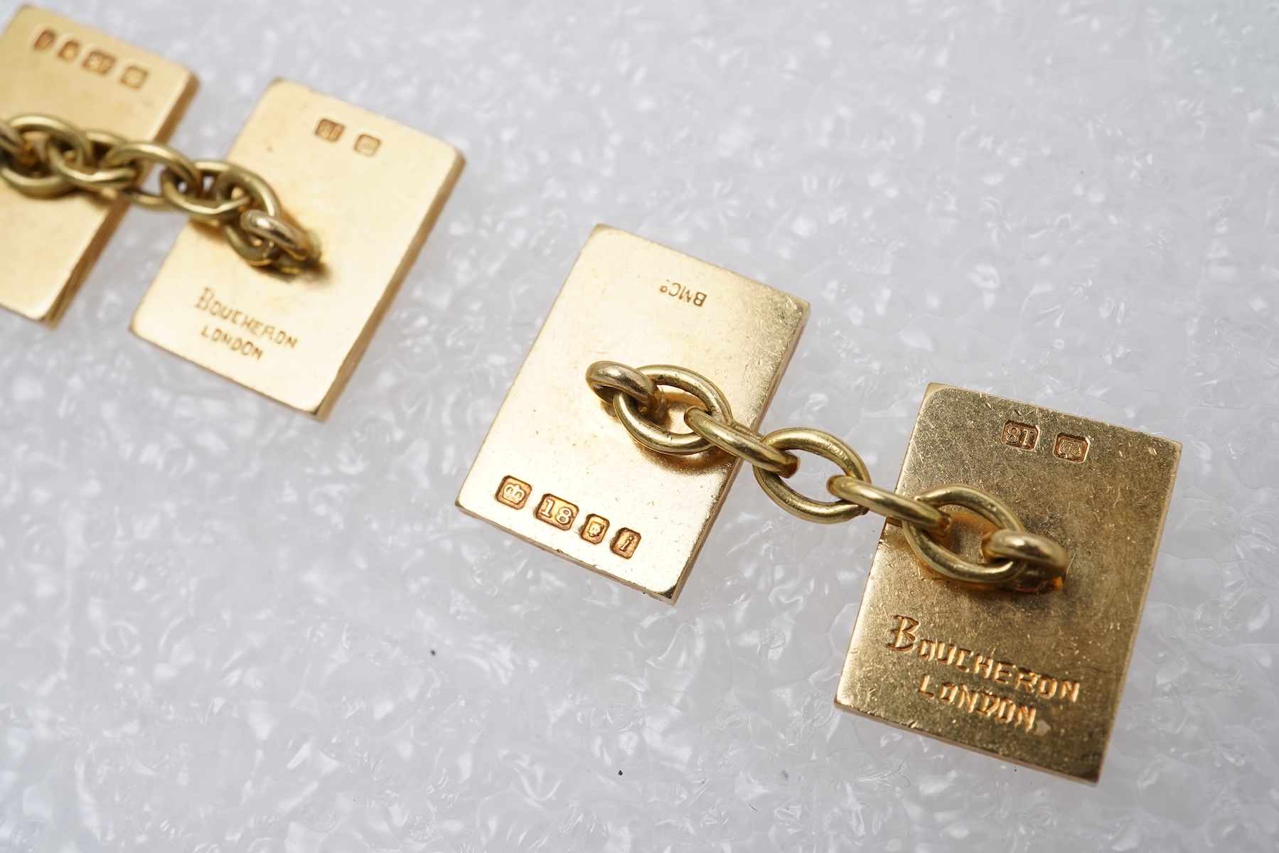 Boucheron, a pair of gold cufflinks, circa 1964